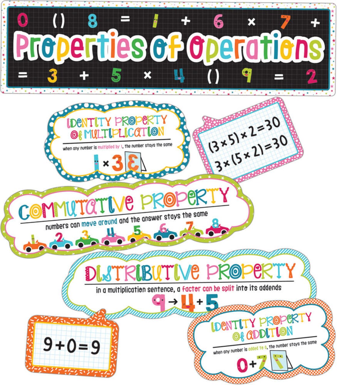 Carson Dellosa School Pop Properties of Operations Bulletin Board Set